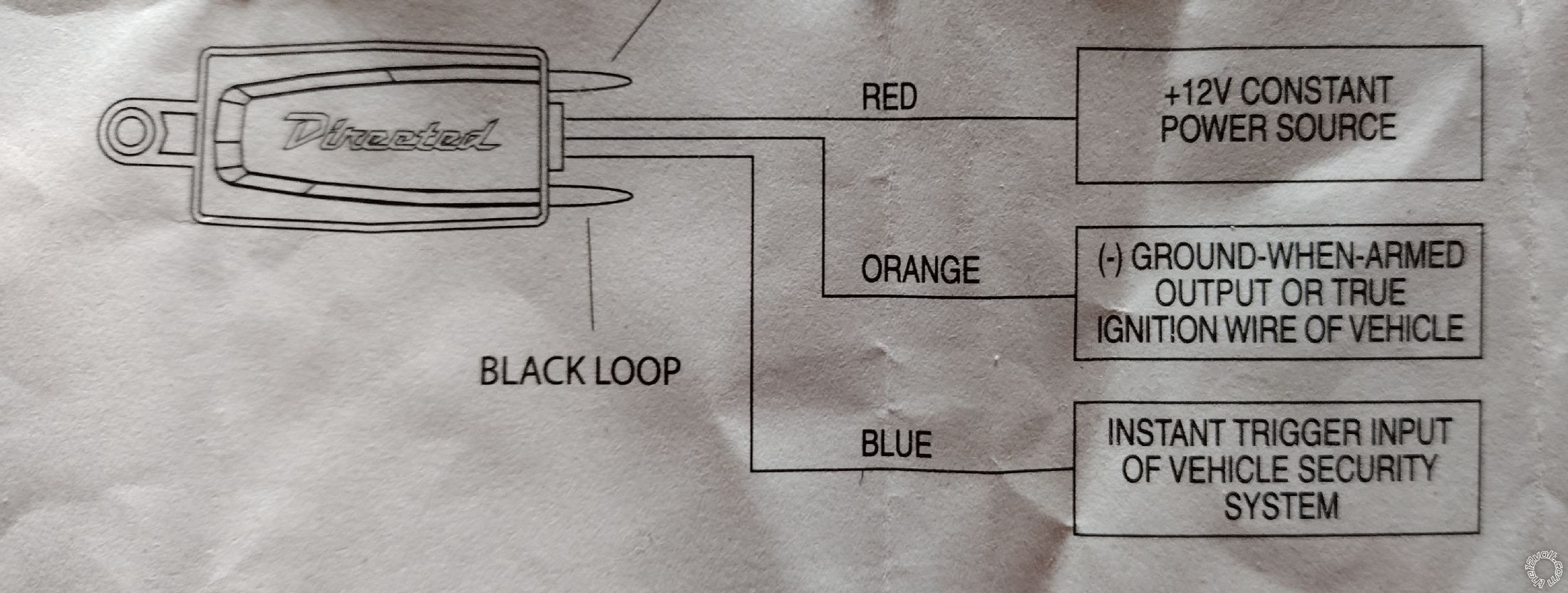 Adding Tilt Sensor & Battery Backup to Avital 5305L System -- posted image.