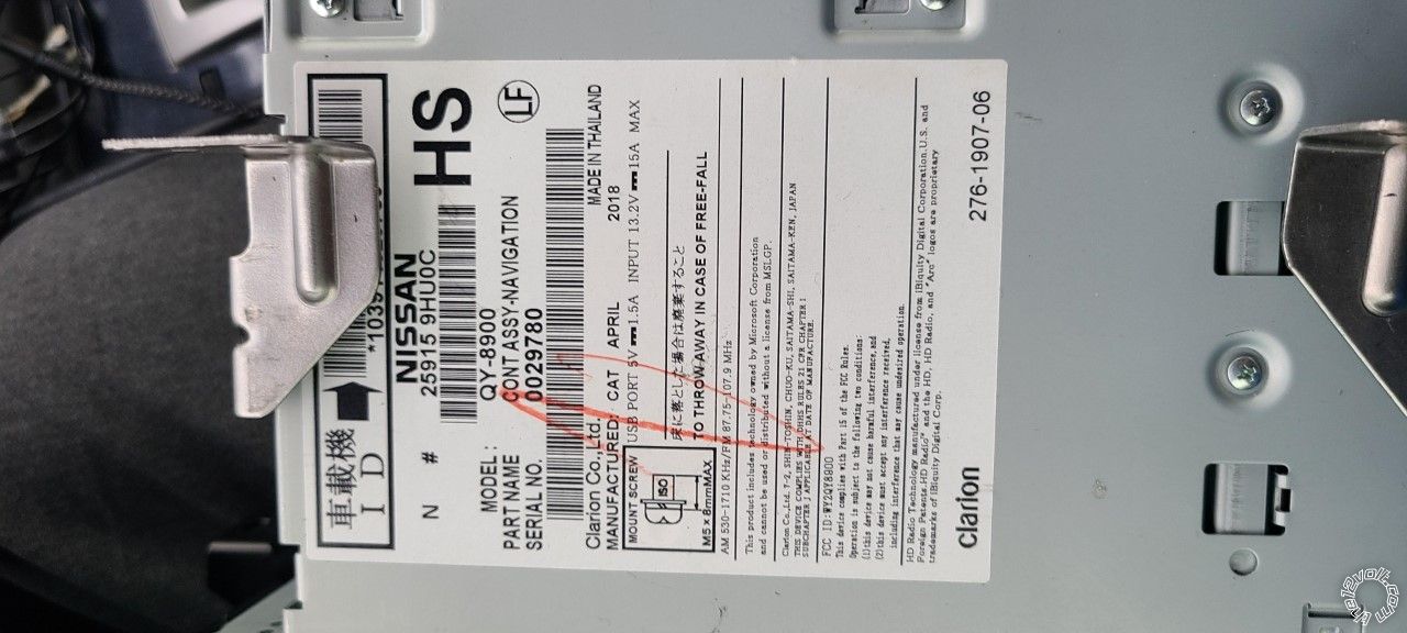 US Spec. 2019 Nissan Sentra Radio Wiring Diagram -- posted image.