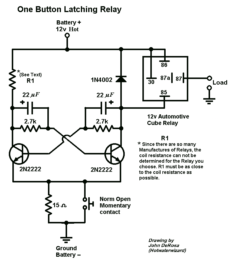 single button latching relay -- posted image.