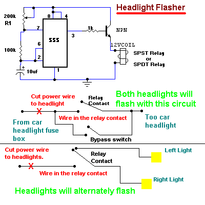 relay diagram to make headlights blink - Last Post -- posted image.