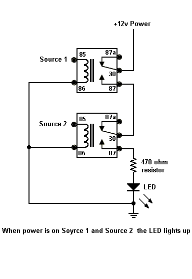 using relays to mimic and gate? -- posted image.