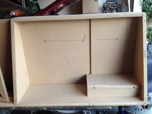 subwoofer placement in wedge box -- posted image.