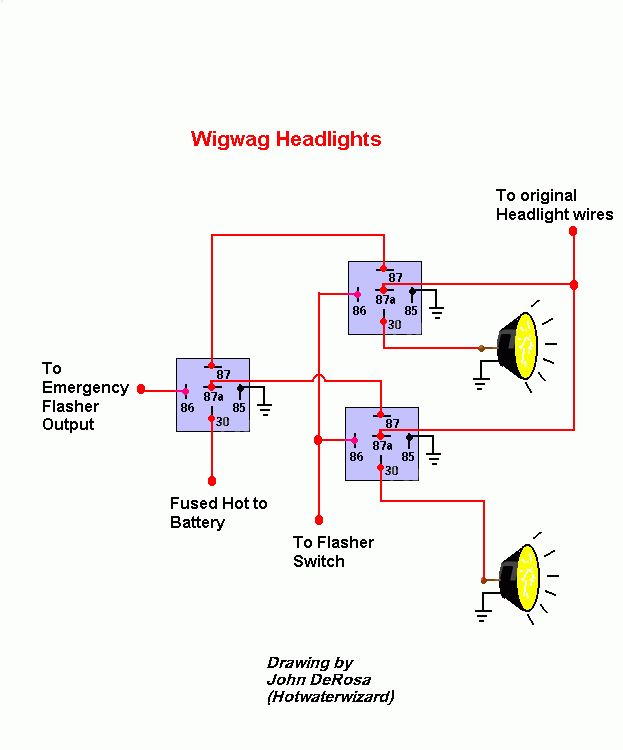 relay diagram to make headlights blink -- posted image.