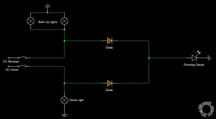 Autodimming Mirror/Diode Usage -- posted image.