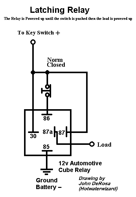 Switching open relay to closed on Keypad -- posted image.