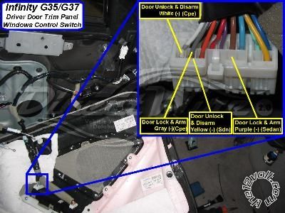 2012 Infiniti G37 Alarm/Remote Start, Stereo Wiring -- posted image.