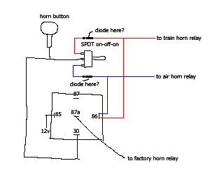 multiple horns with one switch -- posted image.