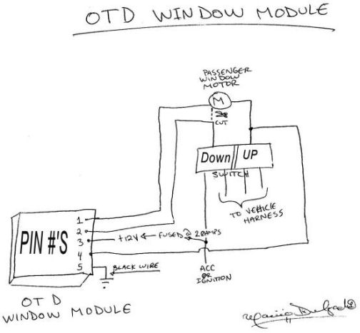 How to make a one touch down window -- posted image.