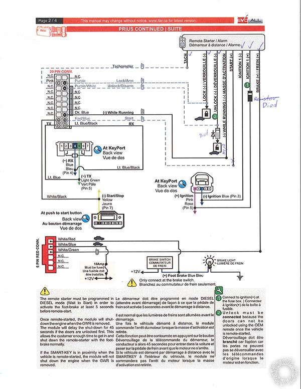 Installing Remote Start, Alarm, 2004 Toyota Prius Gen2 -- posted image.