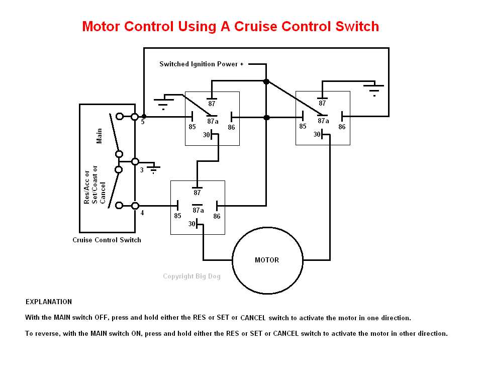 wiring motor with cruise switch - Last Post -- posted image.