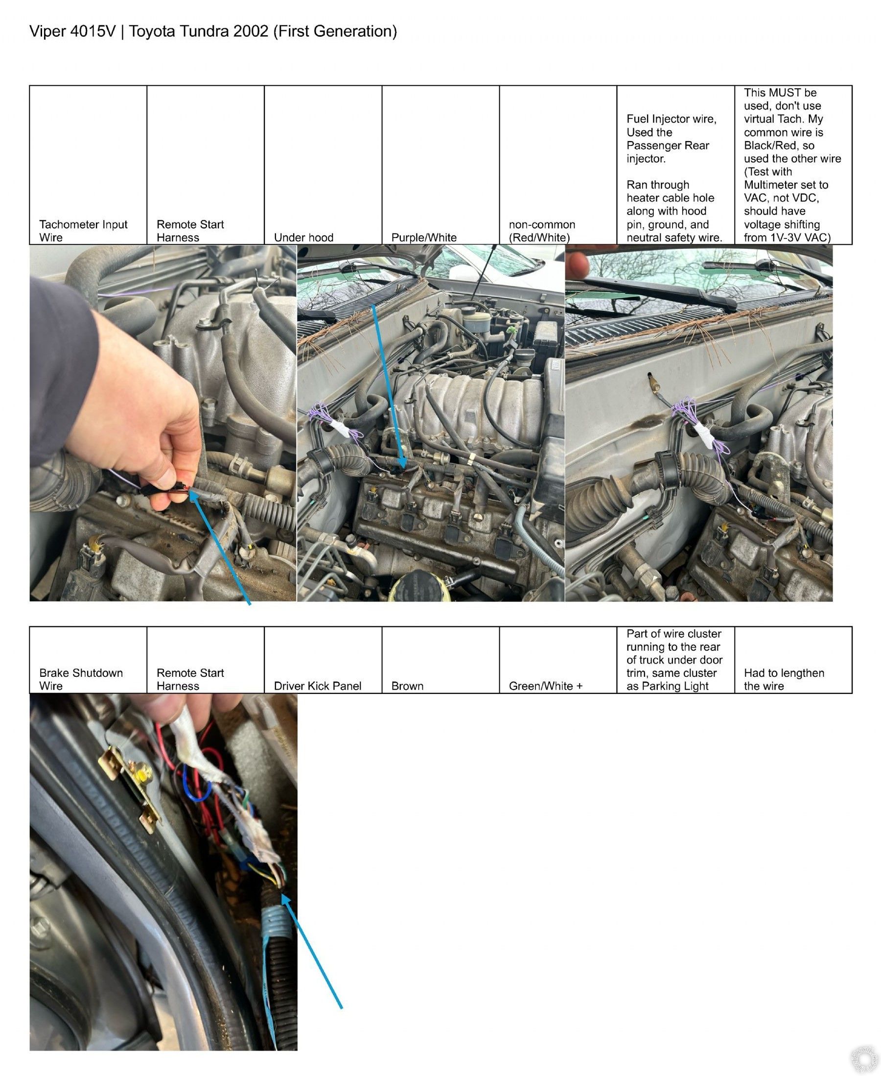 2002 Toyota Tundra, Viper 4105v Remote Start, Pictorial -- posted image.