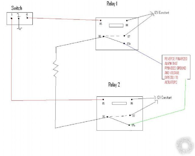 wiring lock switch on existing alarm sys. -- posted image.