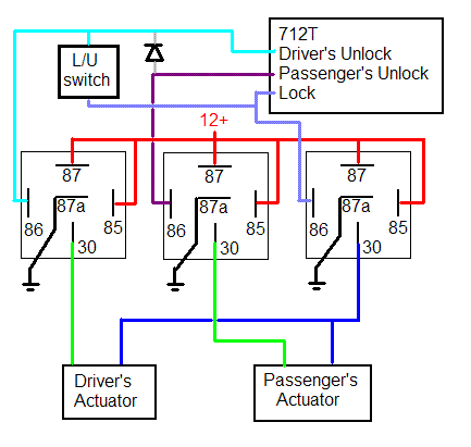 multiple relays share same common output -- posted image.