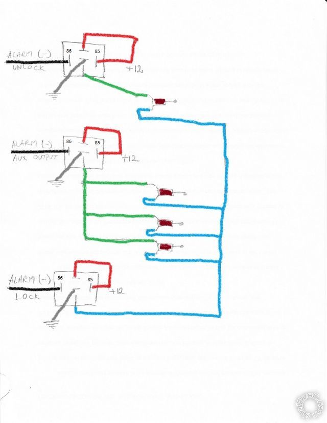 diode use in a car alarm -- posted image.