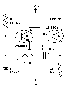 Low current flasher circuit -- posted image.