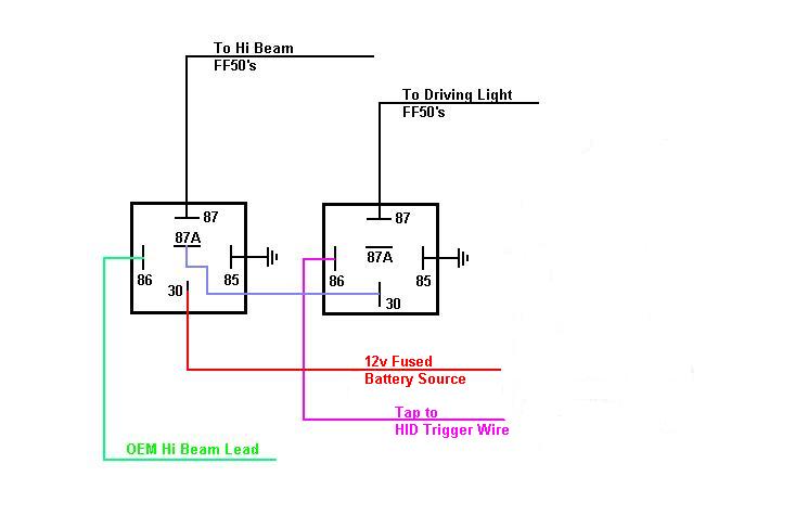 Relay Wiring, Lights -- posted image.