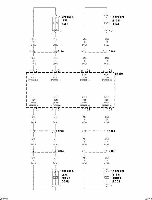 04 dodge ram 1500 speaker size