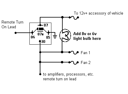 Fan start when stereo turned on -- posted image.