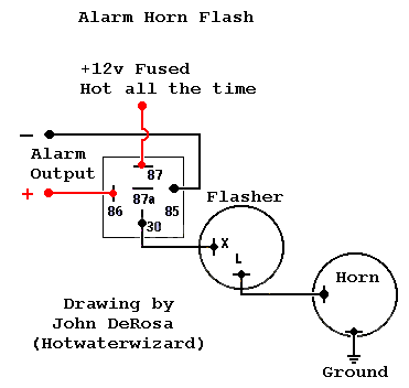 SPDT from siren to horn but stays on? -- posted image.