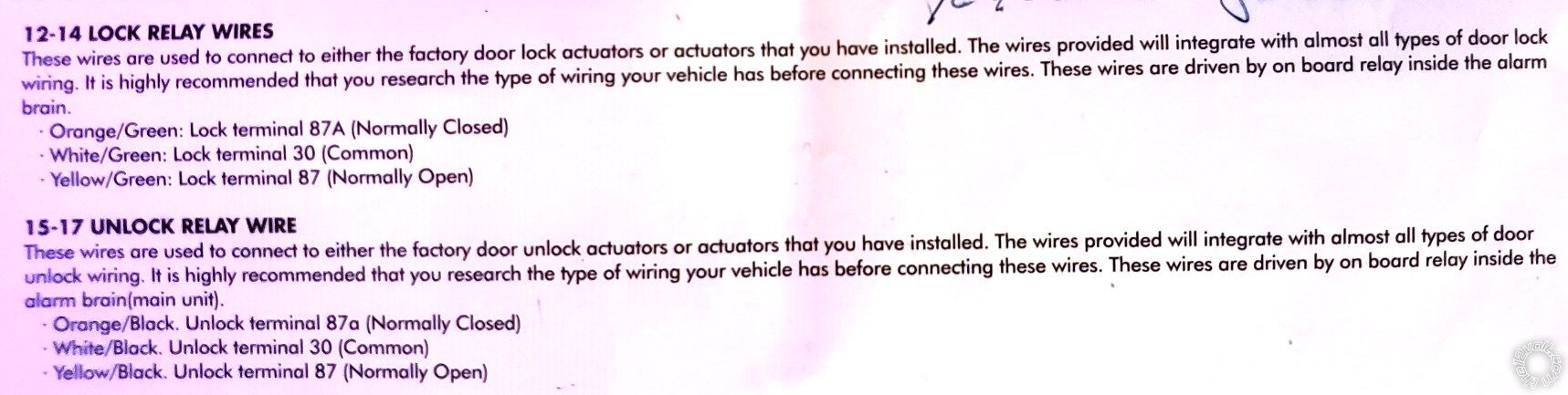 5 Wire Relay Issue, Keyless Entry/Alarm, 1997 Chevrolet Suburban -- posted image.