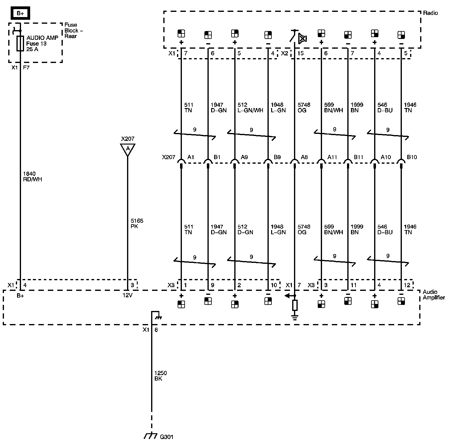 2008 New Style Chevy Malibu Factory Amp -- posted image.