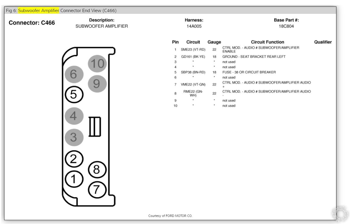 Stereo Wiring For 2011 Ford Focus SEL -- posted image.