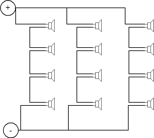 How to power 12 coaxials off one amp? -- posted image.