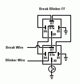 turn signal, brake priority relay setup -- posted image.