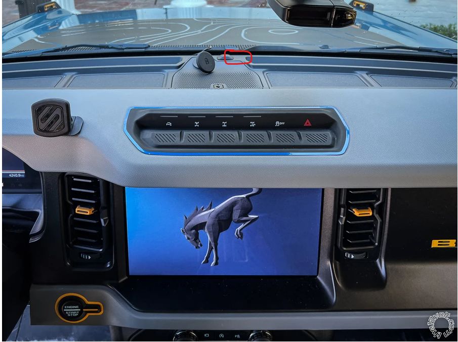 2021 Ford Bronco, Alarm LED Install -- posted image.