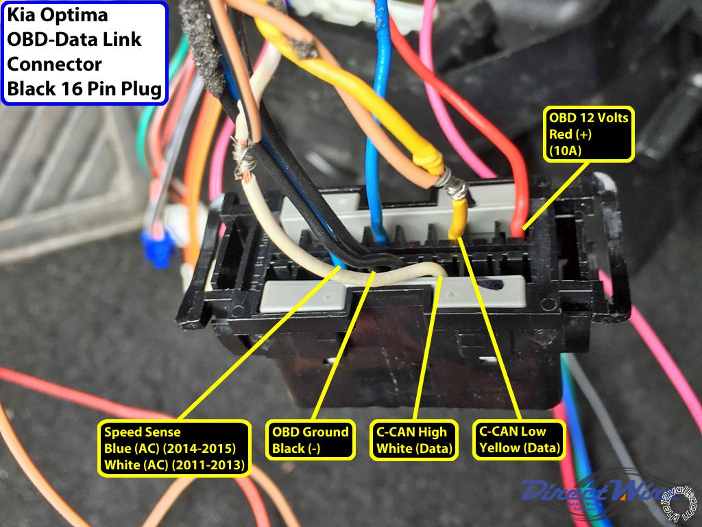 2013 Kia Optima Hybrid, Vehicle Speed Sensor Wire -- posted image.