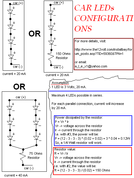 Hardwiring LED's -- posted image.