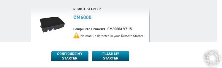 Compustar CM6000 Firmware Update? X1 Drone Not Communicating -- posted image.