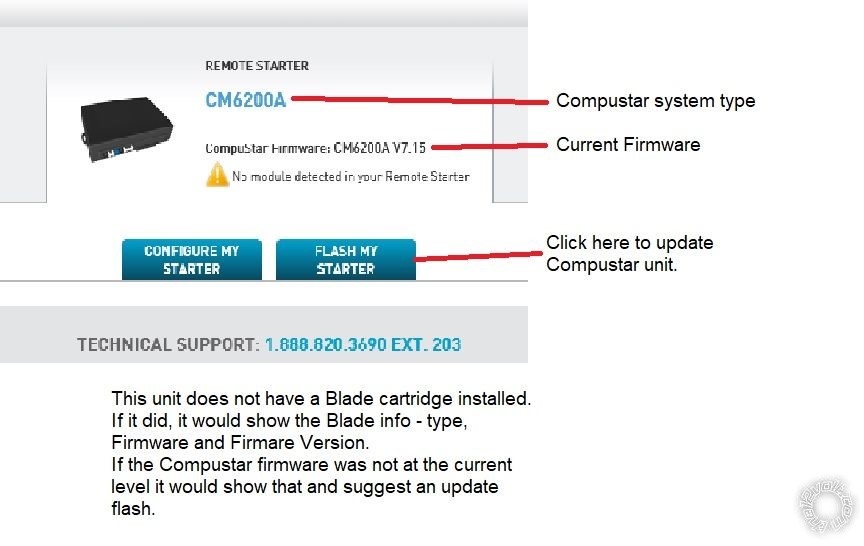 Compustar CM6000 Firmware Update? X1 Drone Not Communicating -- posted image.
