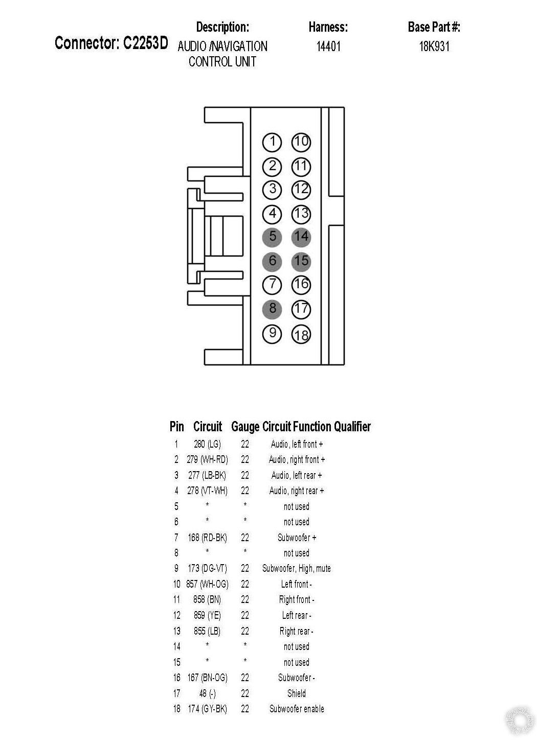 2007 Lincoln Town Car THX with Navigation Wiring Info