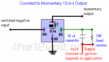 constant negative to pulse negative relay -- posted image.
