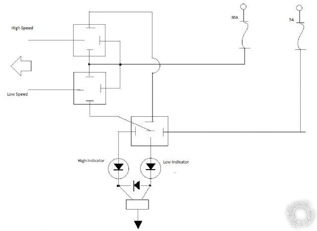 cooling fan relays /w indicators -- posted image.