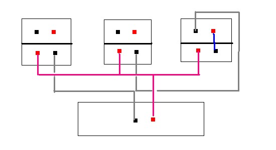 sub wiring, 2 d4's and 1 d2 woofer -- posted image.