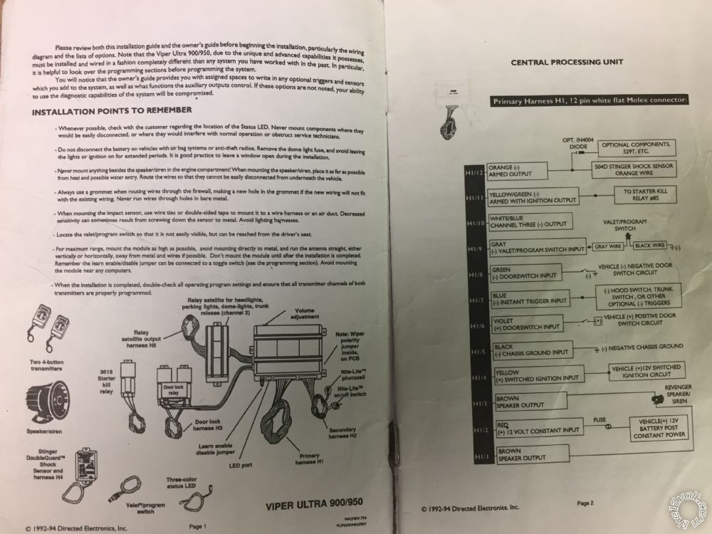 Viper Model 900 Installation Manual -- posted image.