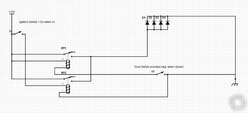 Power LEDs from both 12v constant and ignition -- posted image.