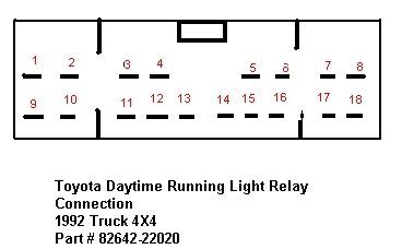 92 Toyota truck DRL Wiring diagram? -- posted image.