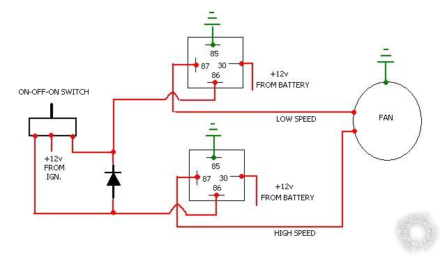 Two Speed Fan Switch Wiring Diagram from www.the12volt.com