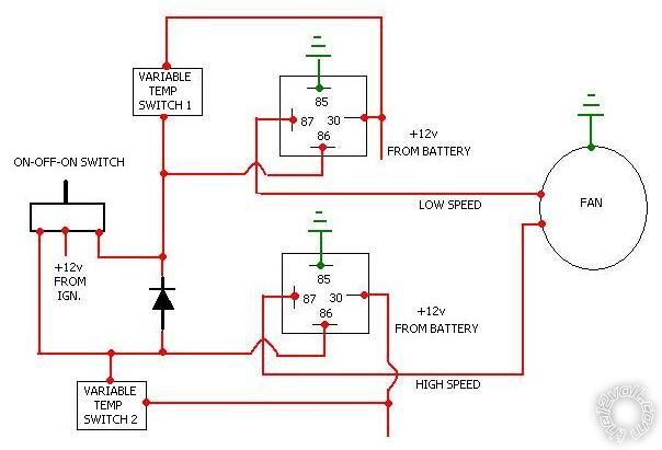 2 speed engine cooling fan wiring -- posted image.