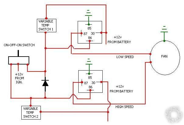 2 speed engine cooling fan wiring - Last Post -- posted image.