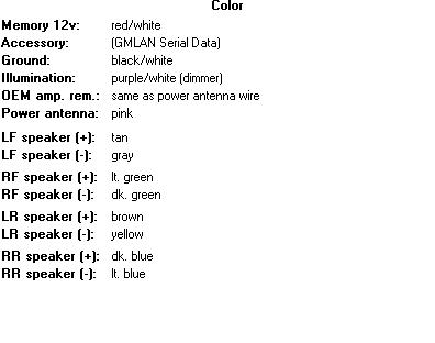 2006 Chevrolet Impala Radio Wiring -- posted image.