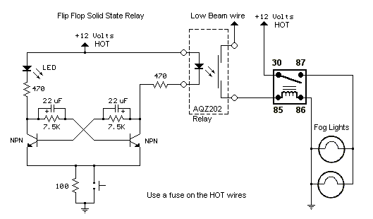 Latching circuit for fog lights -- posted image.