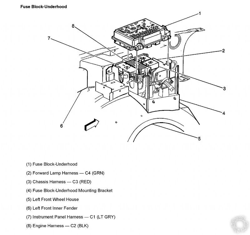 2003 silverado horn relay input wire location -- posted image.