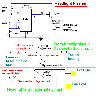 Relays / wiring for headlight flash -- posted image.