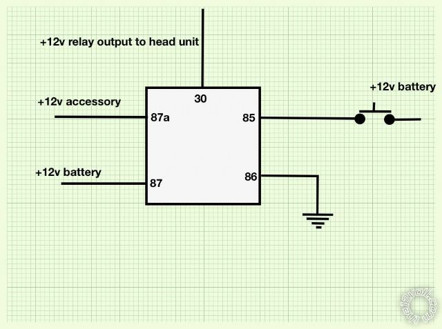 simple switch with relay -- posted image.