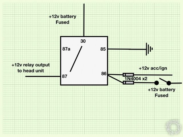 simple switch with relay -- posted image.