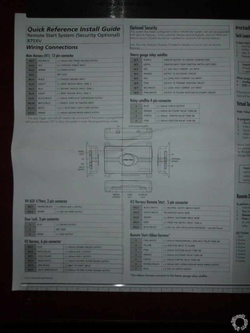 Viper 875XV quick install guide -- posted image.